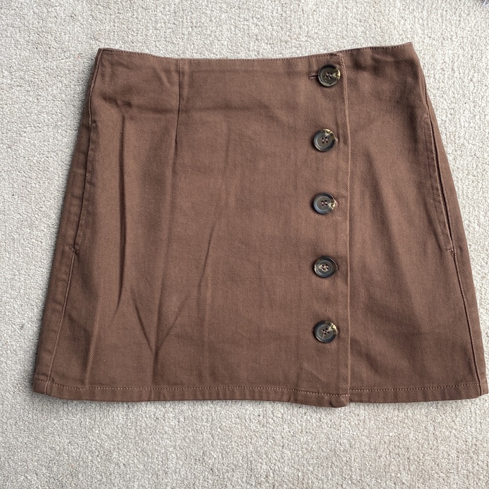 Brown mini skirt - size S